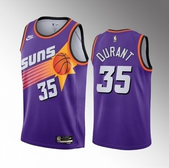 Men%27s Phoenix Suns #35 Kevin Durant Purple Classic Edition Stitched Basketball Jersey